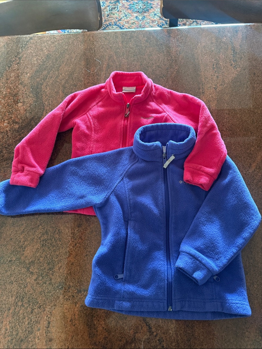 Bundle of 2 Columbia girls fleece zip ups